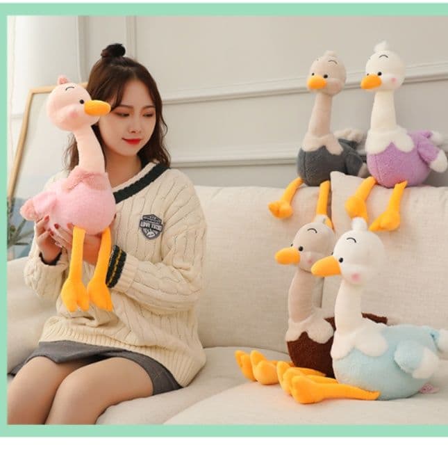 抱き枕 ふわふわあひる親子の暖かい癒し鳥抱き枕