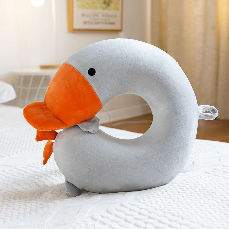 抱き枕 かわいいアヒル型ネックピロー