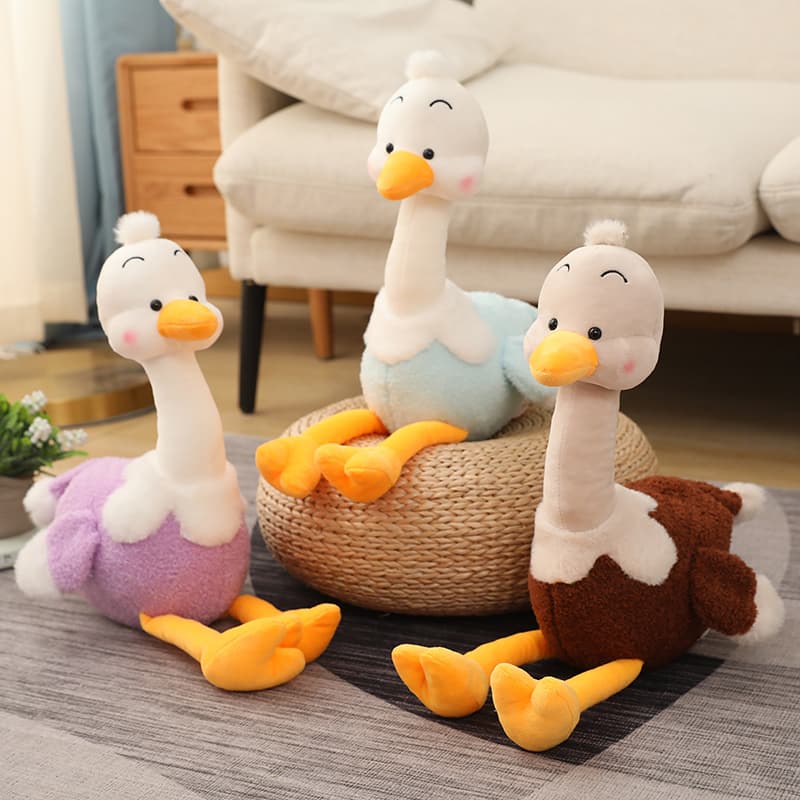抱き枕 ふわふわあひる親子の暖かい癒し鳥抱き枕