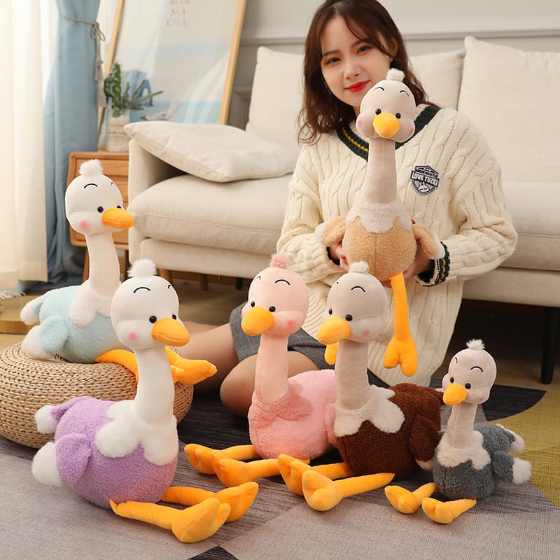 抱き枕 ふわふわあひる親子の暖かい癒し鳥抱き枕