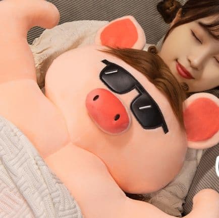 抱き枕 筋肉豚さんサングラス付き癒し系大きい抱き枕