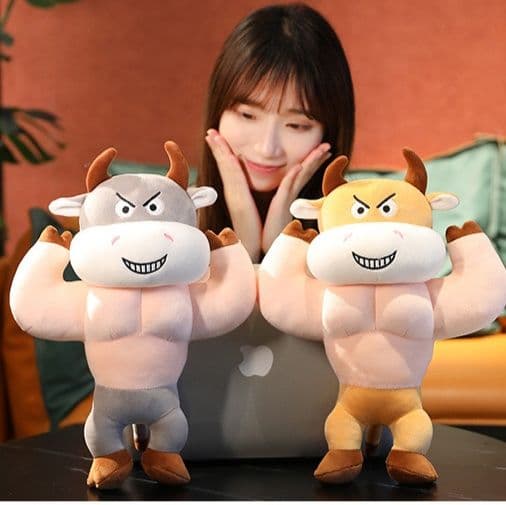 抱き枕 筋肉牛キャラクター大きい抱き枕