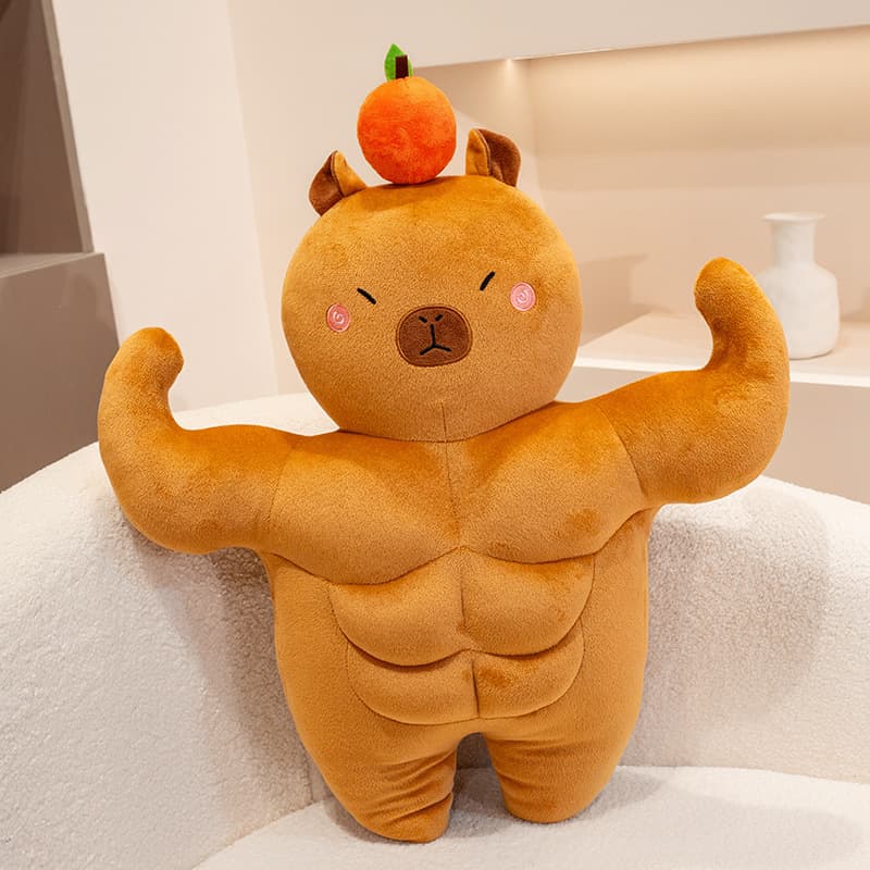 抱き枕 筋肉熊ちゃんみかん付き癒し抱き枕