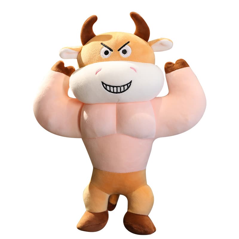 抱き枕 筋肉牛キャラクター大きい抱き枕