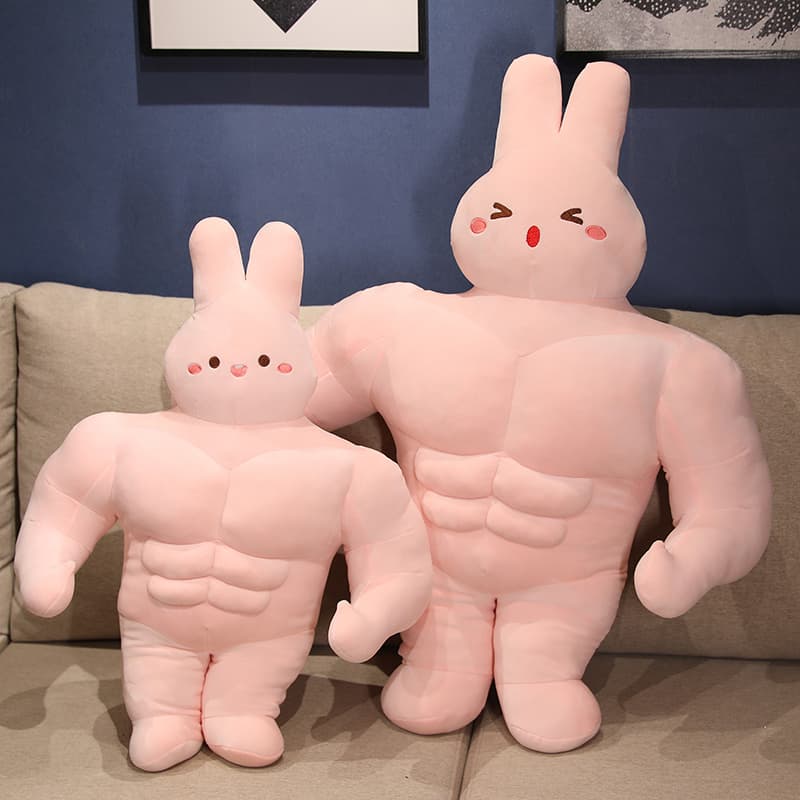 抱き枕 筋肉うさぎぬいぐるみ大きい抱き枕