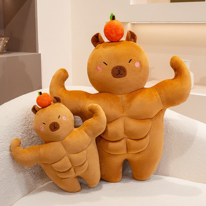 抱き枕 筋肉熊ちゃんみかん付き癒し抱き枕