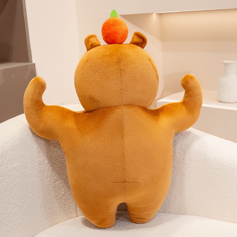 抱き枕 筋肉熊ちゃんみかん付き癒し抱き枕
