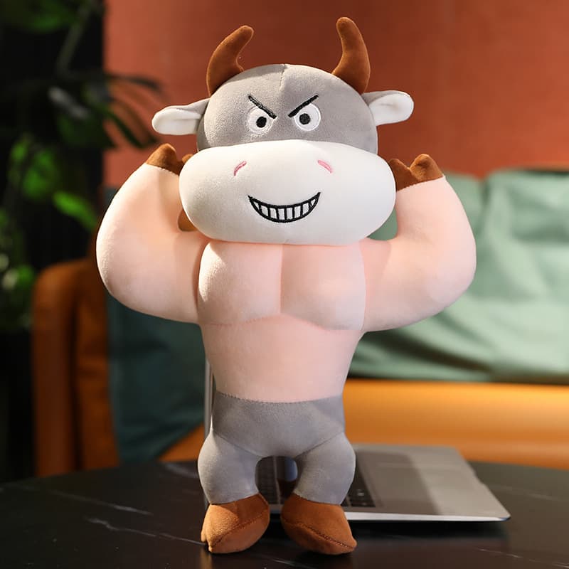 抱き枕 筋肉牛キャラクター大きい抱き枕